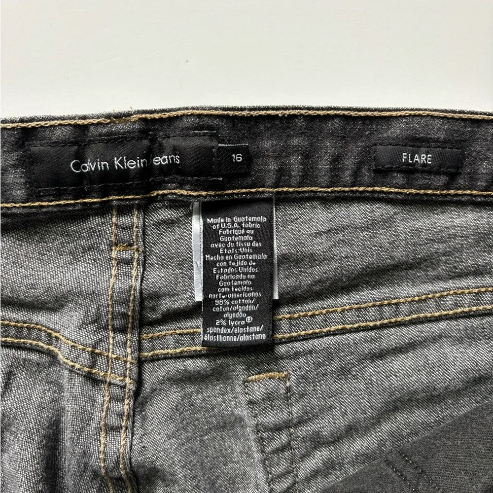 Retro GAP Women's Black Flare Jeans Size 16 - Picture 5 of 6